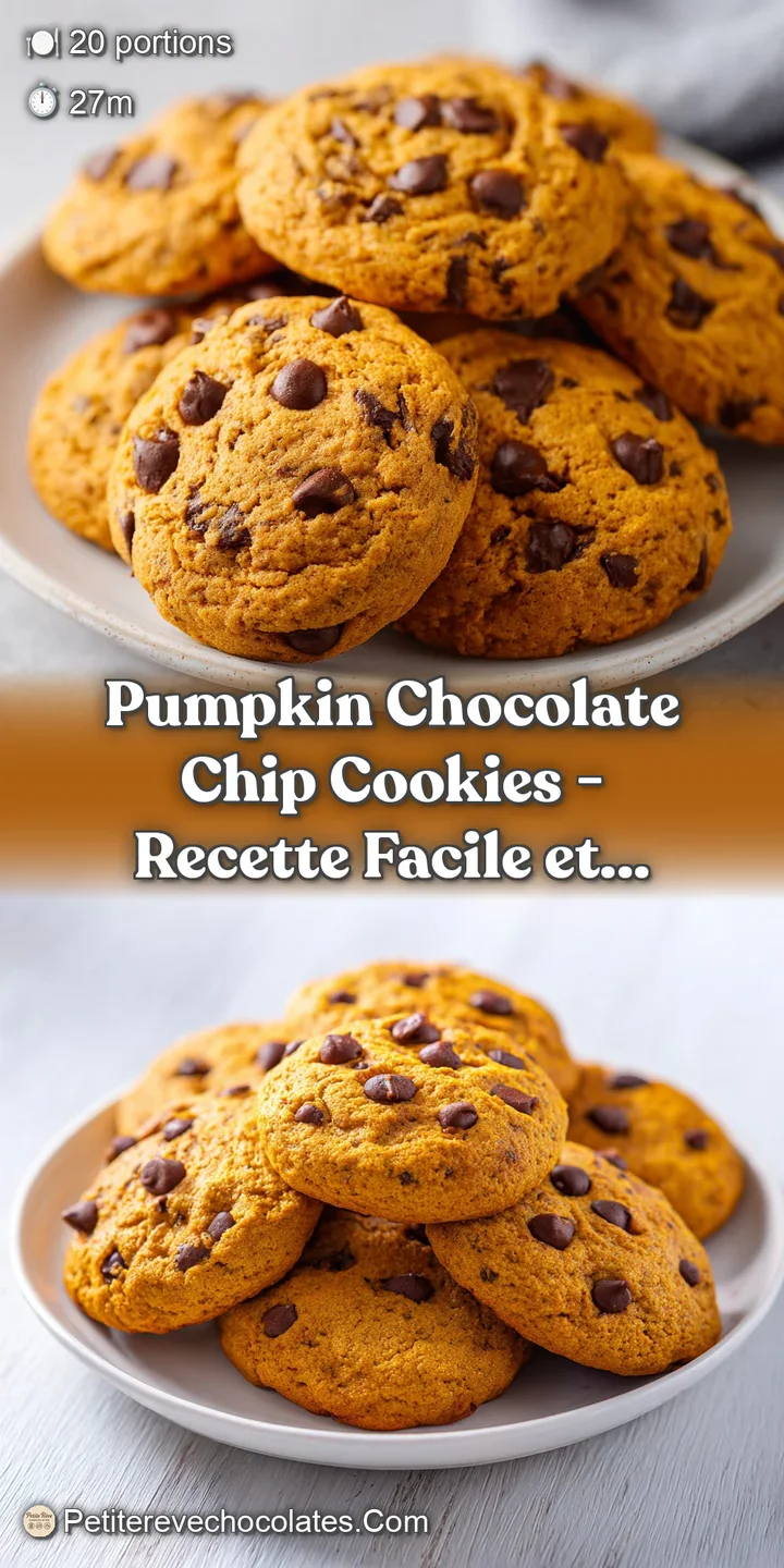 Close-up of a slightly crinkled pumpkin cookie revealing melted, glossy chocolate chips.
