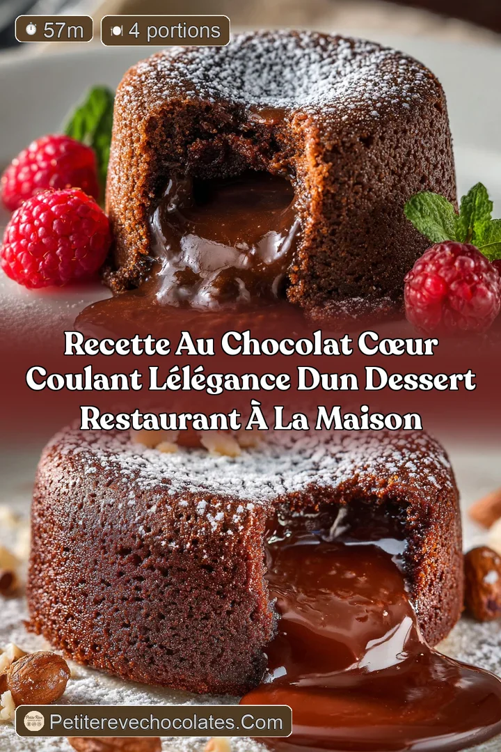 Recette au Chocolat C&oelig;ur Coulant L&eacute;l&eacute;gance dun dessert restaurant &agrave; la maison
