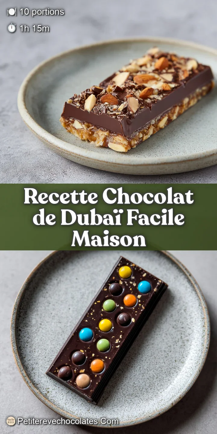 Close-up of a rich, dark chocolate bar with visible layers of nuts and a creamy center. Gold flakes catch the light, tempt...