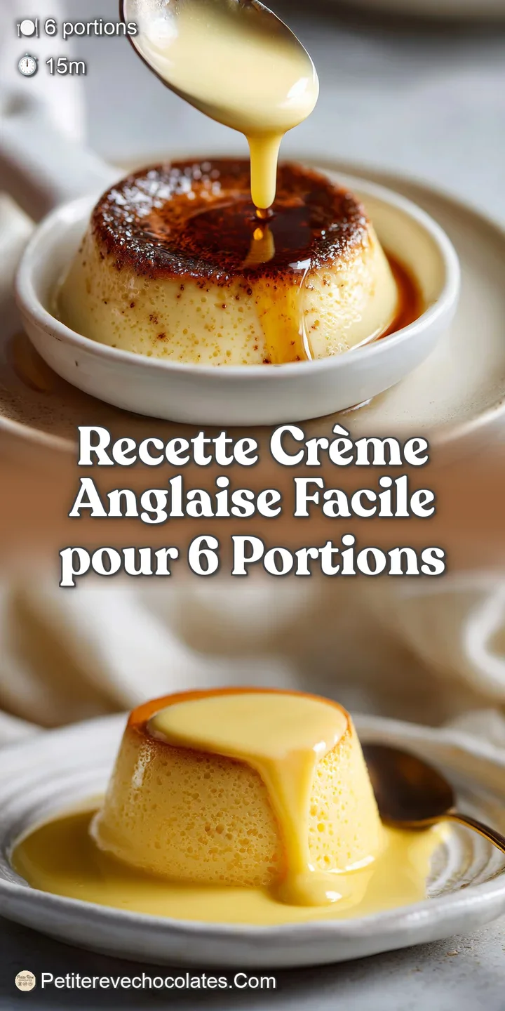 Close-up of velvety, light-yellow custard. Hints of vanilla bean dance on the glossy surface, creating an inviting, creamy...