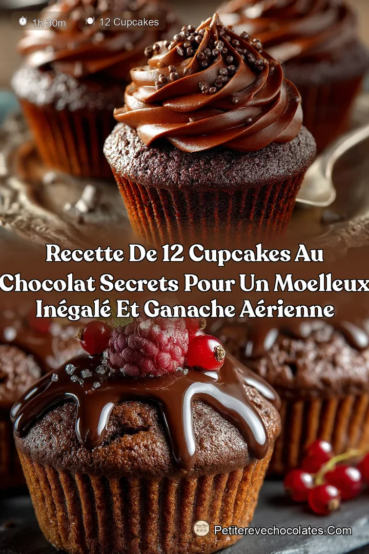 Recette de 12 Cupcakes au Chocolat Secrets pour un Moelleux Inégalé et Ganache Aérienne