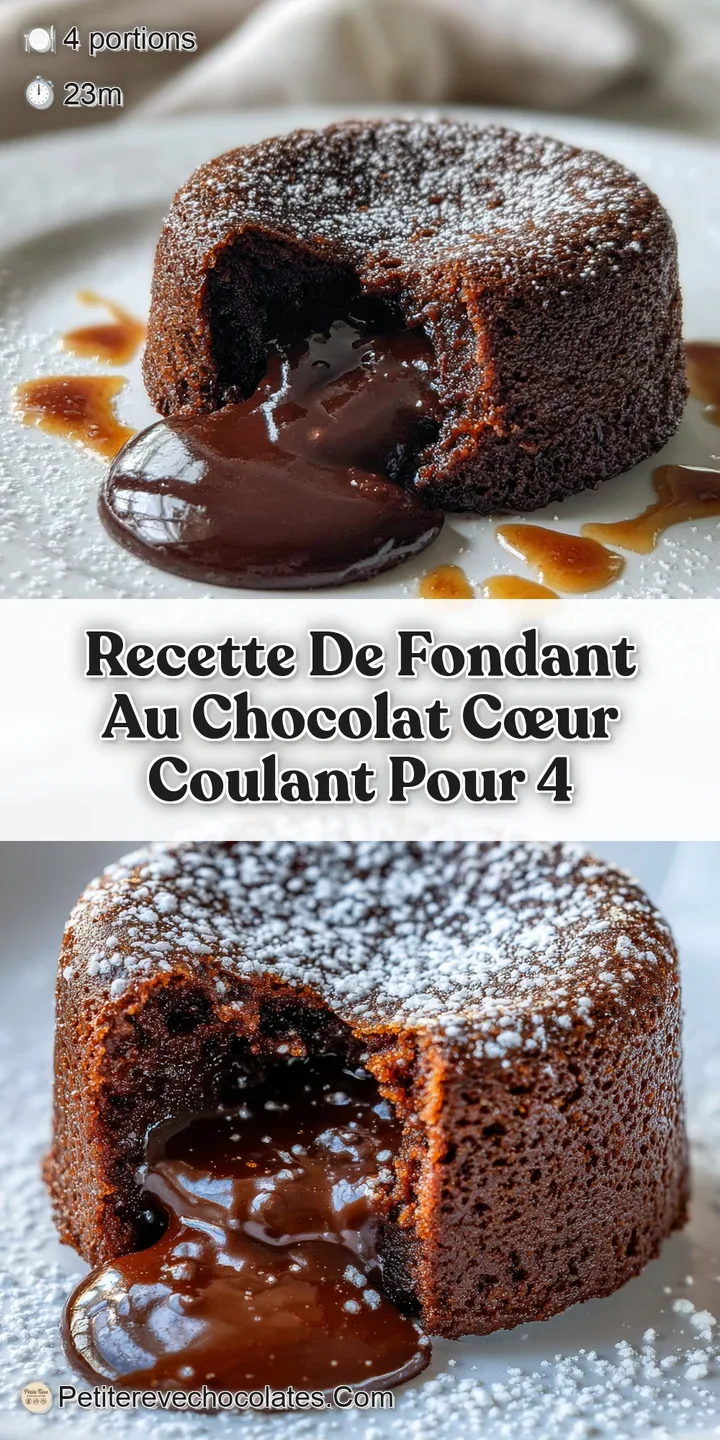 Close-up of a rich, dark chocolate lava cake with a soft, melty center, oozing decadence.