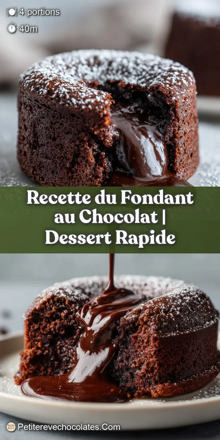 Close-up of a warm chocolate cake with a rich, glossy liquid center flowing slowly onto a white ceramic plate.
