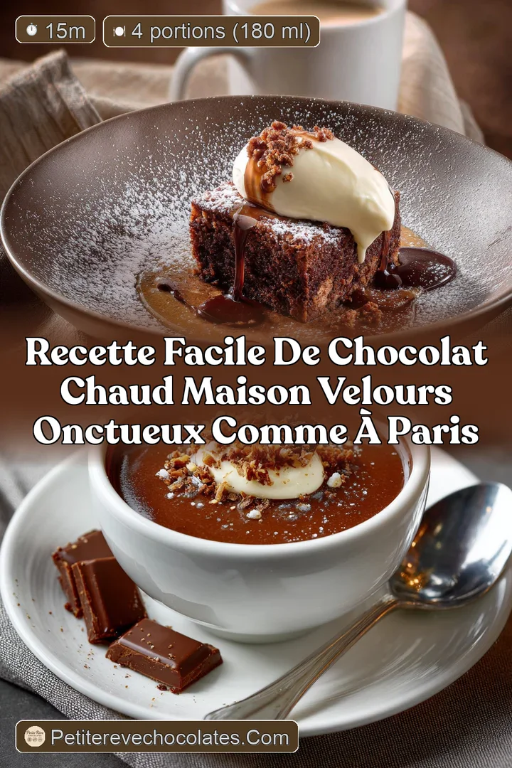 Recette Facile de Chocolat Chaud Maison Velours Onctueux comme à Paris