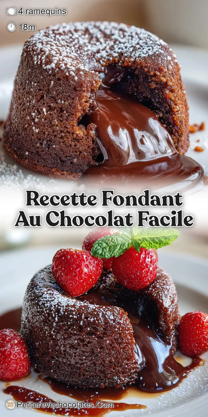 Close-up of a decadent chocolate fondant, revealing its soft, oozing center. A tempting, irresistible dessert experience v...