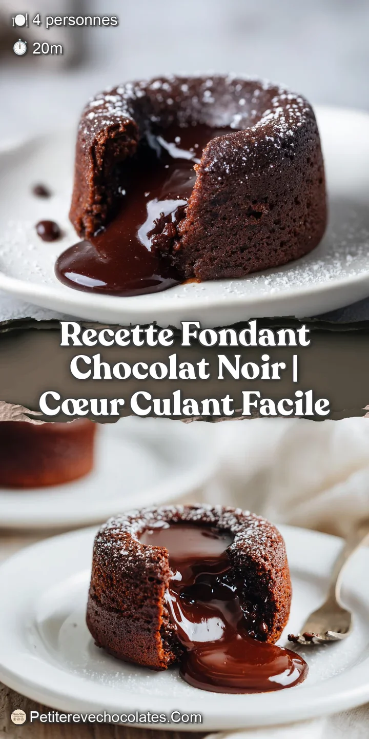 Close-up of a decadent chocolate lava cake, warm and gooey, with a river of melted chocolate flowing from its center.