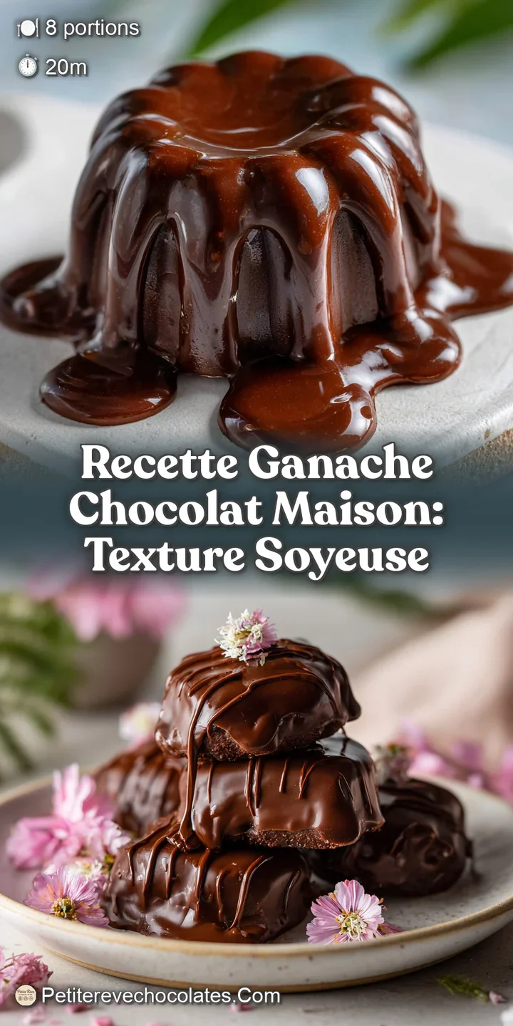 Close-up of luscious, dark chocolate ganache, swirling with creamy textures and reflecting light, promising a rich, intens...