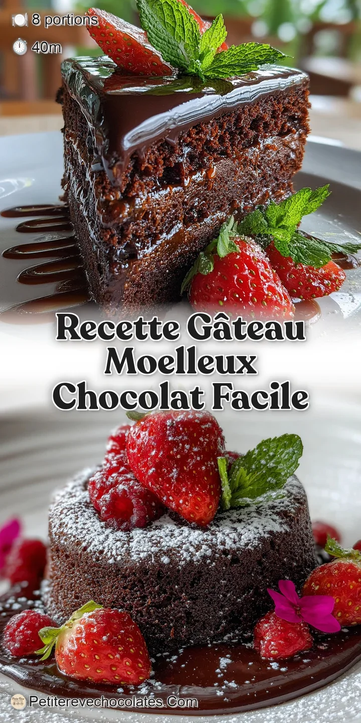 Close-up view revealing the tender crumb and deep chocolate color of this moist, rich cake.