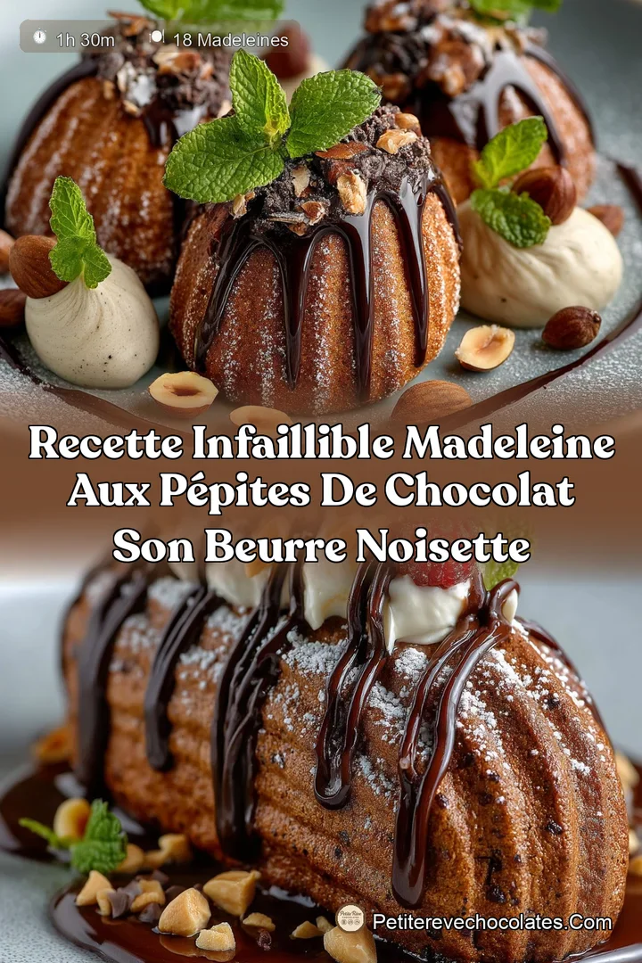 Recette Infaillible Madeleine aux pépites de chocolat son beurre noisette