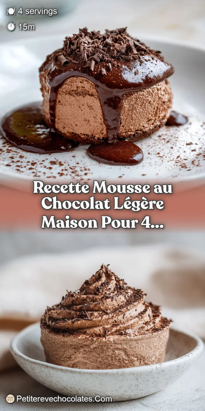 Close-up reveals the light, airy texture of rich chocolate mousse. Glossy swirls and a dusting of cocoa invite you to take...