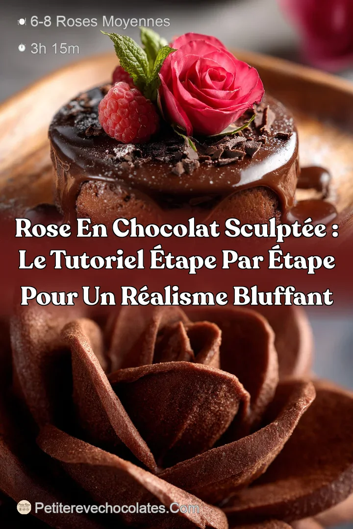 Rose en chocolat sculpt&eacute;e : Le tutoriel &eacute;tape par &eacute;tape pour un r&eacute;alisme bluffant