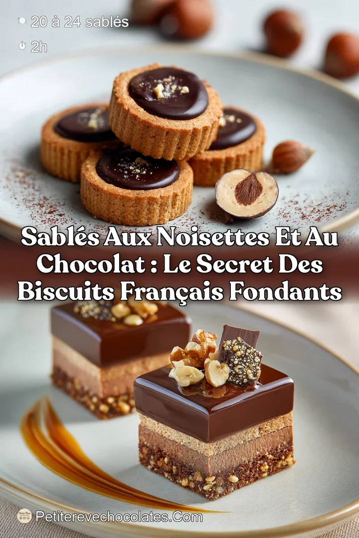 Sablés aux noisettes et au chocolat : Le secret des biscuits français fondants