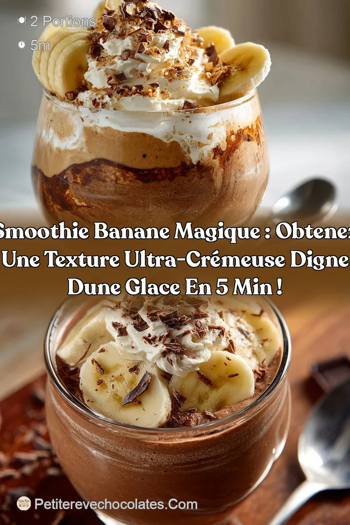 Smoothie banane magique : Obtenez une texture ultra-cr&eacute;meuse digne dune glace en 5 min !