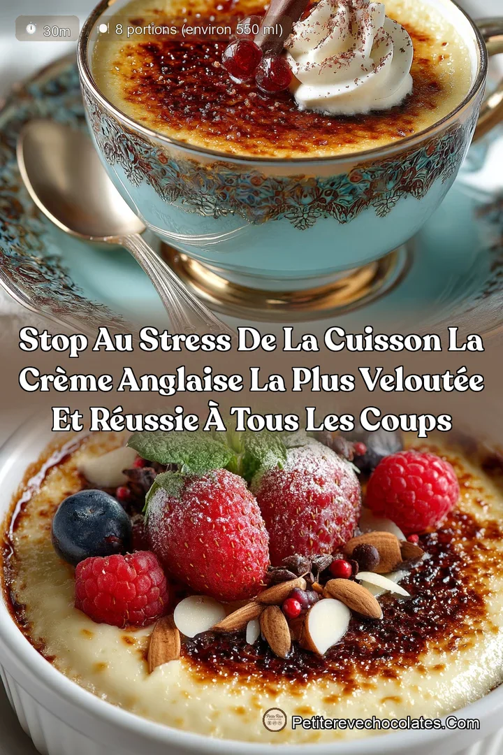 Stop au stress de la cuisson La Crème Anglaise la plus veloutée et réussie à tous les coups