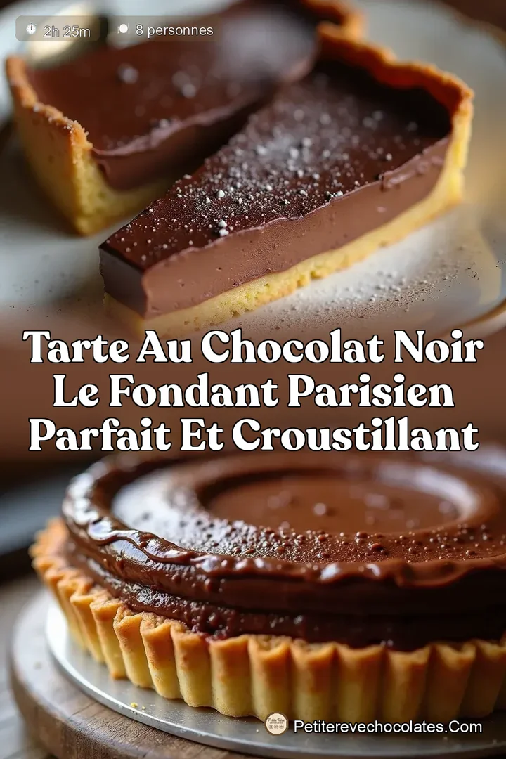 Tarte au Chocolat Noir Le Fondant Parisien Parfait et Croustillant