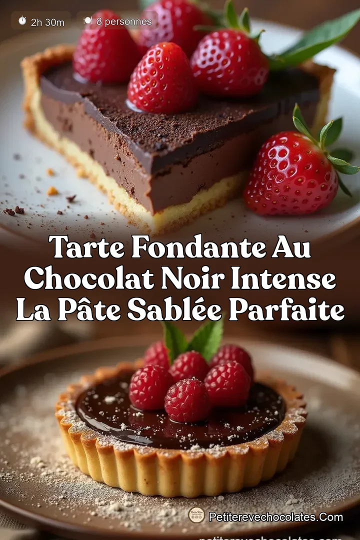 Tarte Fondante au Chocolat Noir Intense La Pâte Sablée Parfaite