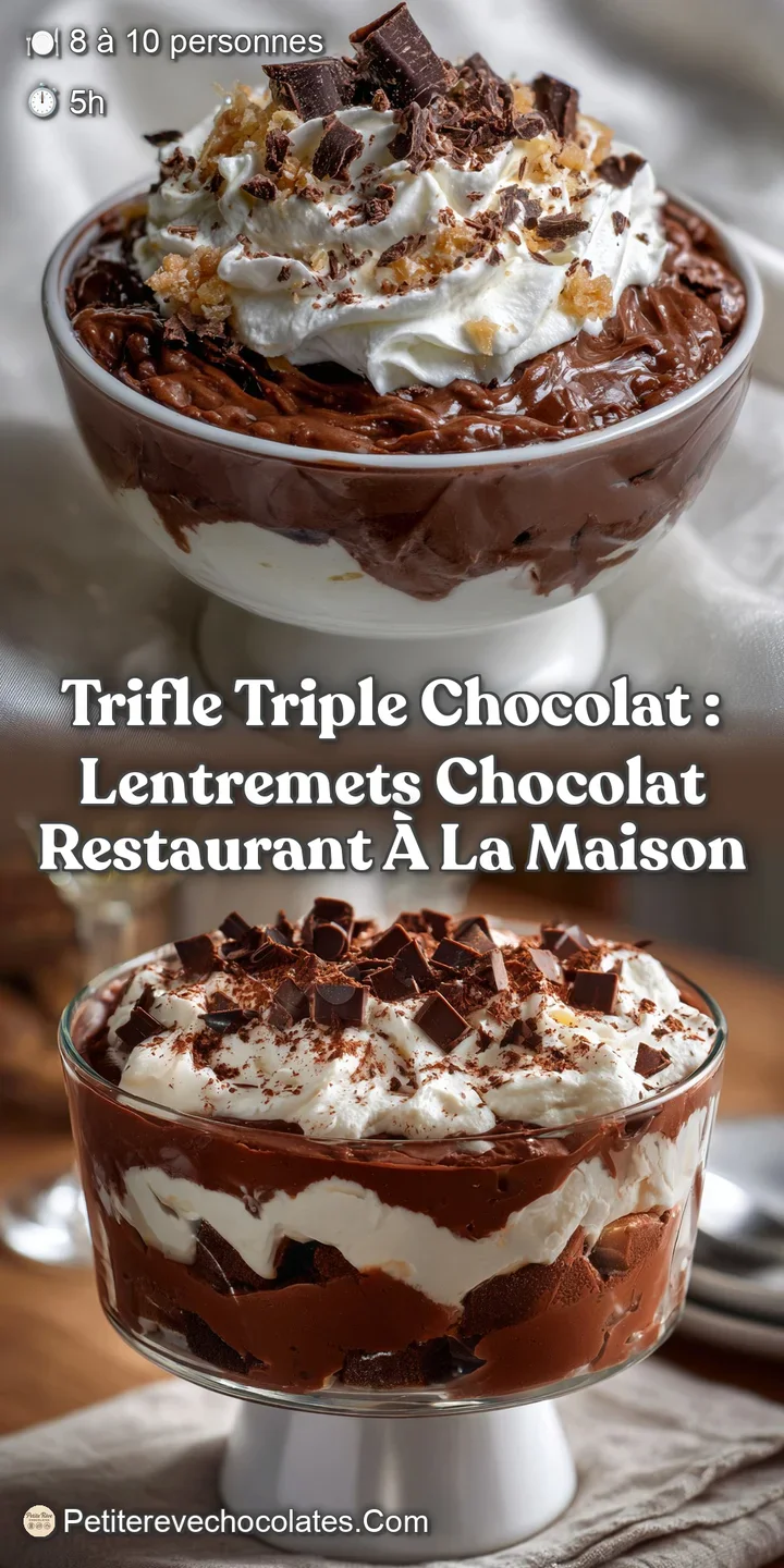 Trifle Triple Chocolat : LEntremets Chocolat Restaurant &agrave; la Maison