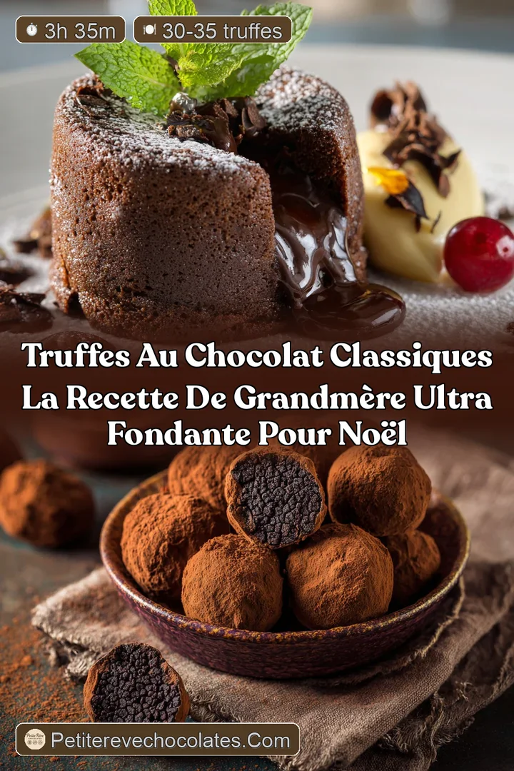 Truffes au Chocolat Classiques La Recette de GrandM&egrave;re Ultra Fondante pour No&euml;l