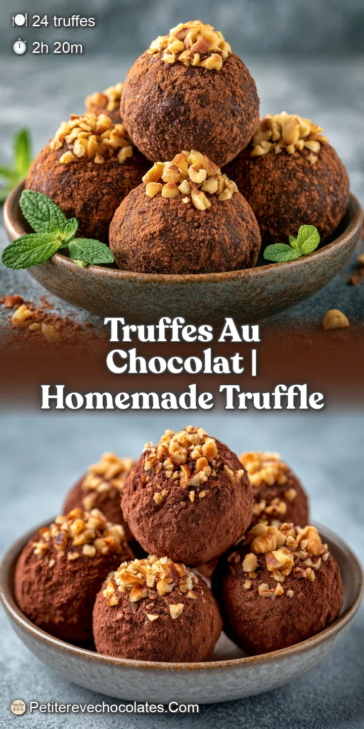 Gros plan d'une bille fondante coup&eacute;e en deux, r&eacute;v&eacute;lant un c&oelig;ur onctueux et brillant sous un voile de cacao.
