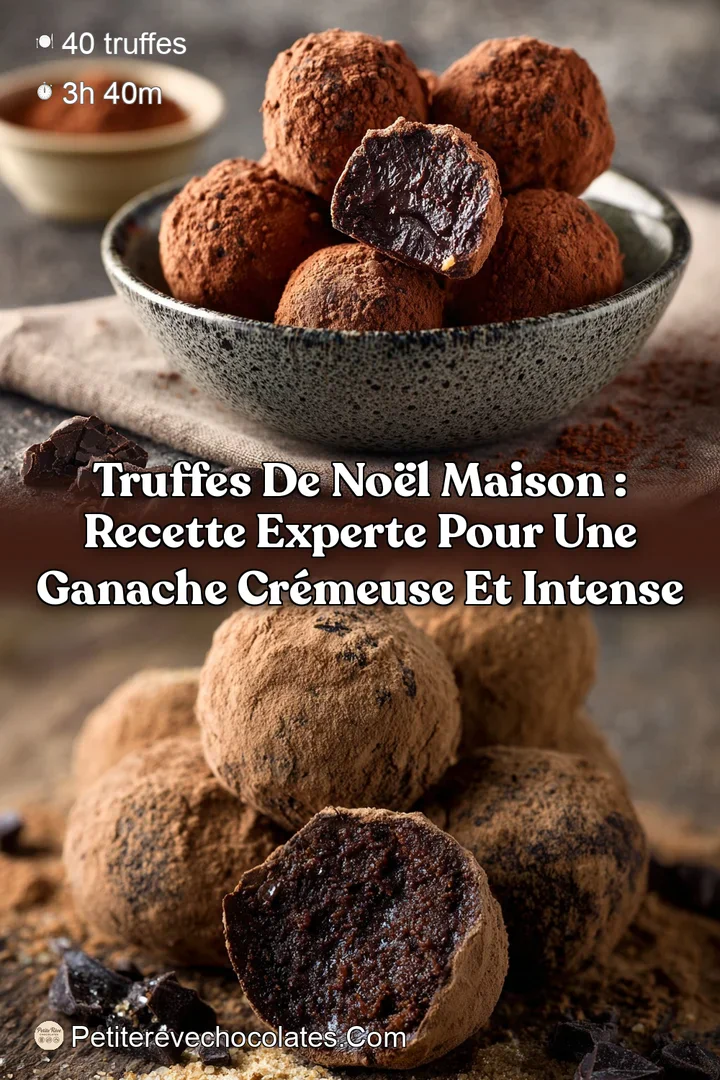 Truffes de No&euml;l maison : Recette experte pour une ganache cr&eacute;meuse et intense