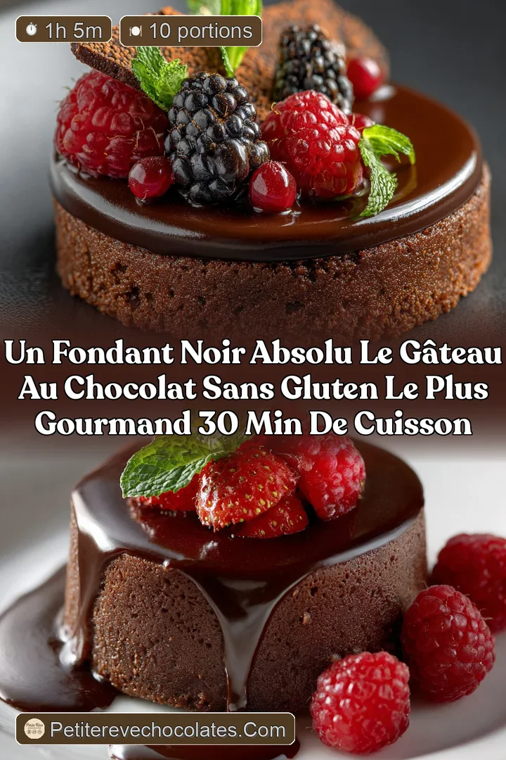 Un Fondant Noir Absolu Le G&acirc;teau au Chocolat Sans Gluten le plus gourmand 30 min de cuisson