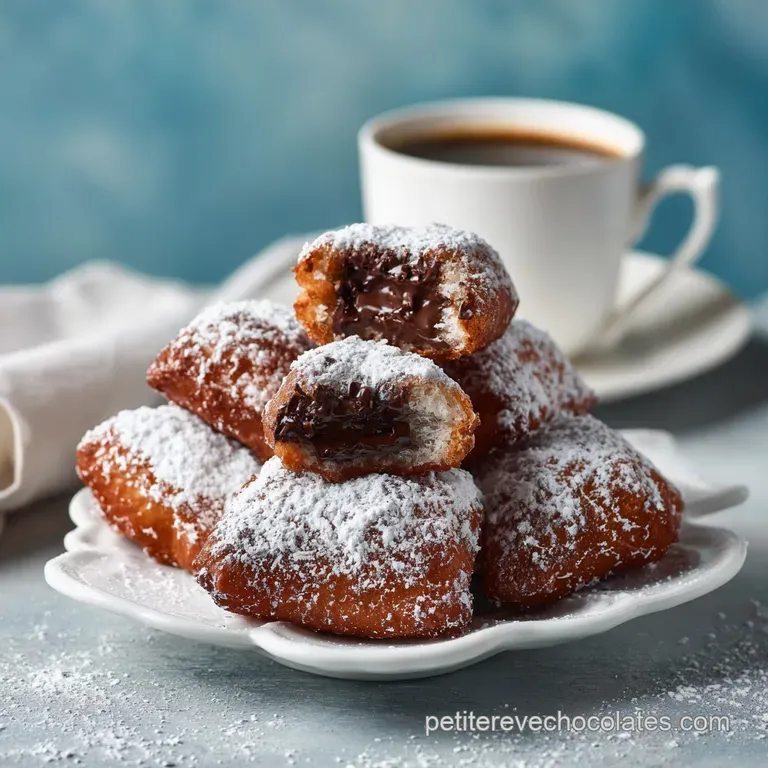 Beignets au chocolat : C&oelig;ur Fondant et P&acirc;te A&eacute;rienne