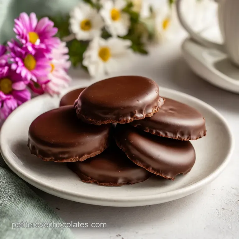 Elegant plate featuring rich chocolate spheres with delicate gold accents; enticing dessert for a special occasion.