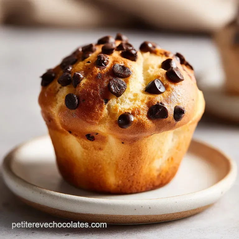 A glazed chocolate chip brioche bun torn open, revealing soft, airy interior with melted chocolate, presented on a linen n...