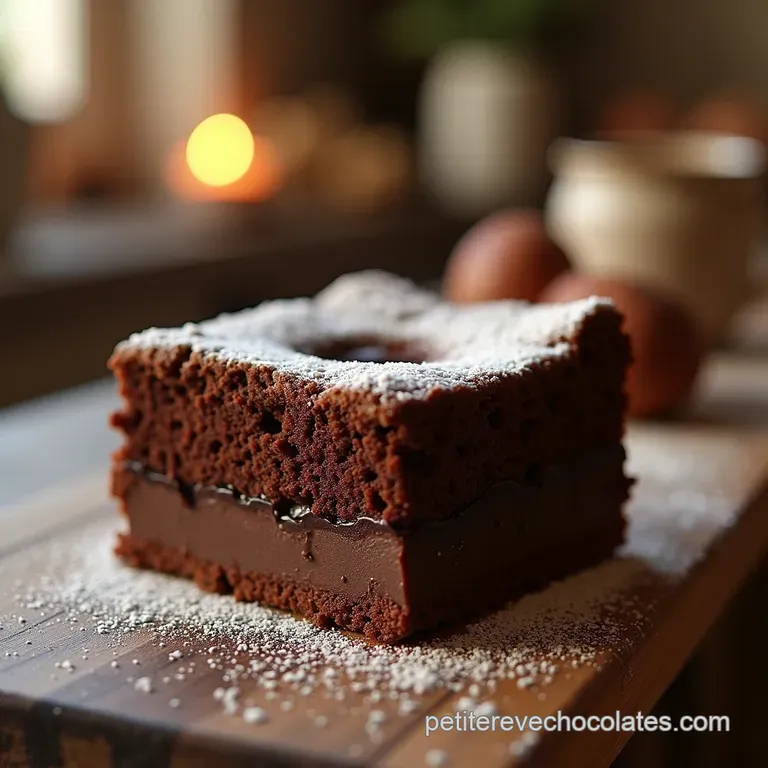 Le Carré Royal Brownie Fondant au Chocolat Blanc Noix de Macadamia presentation