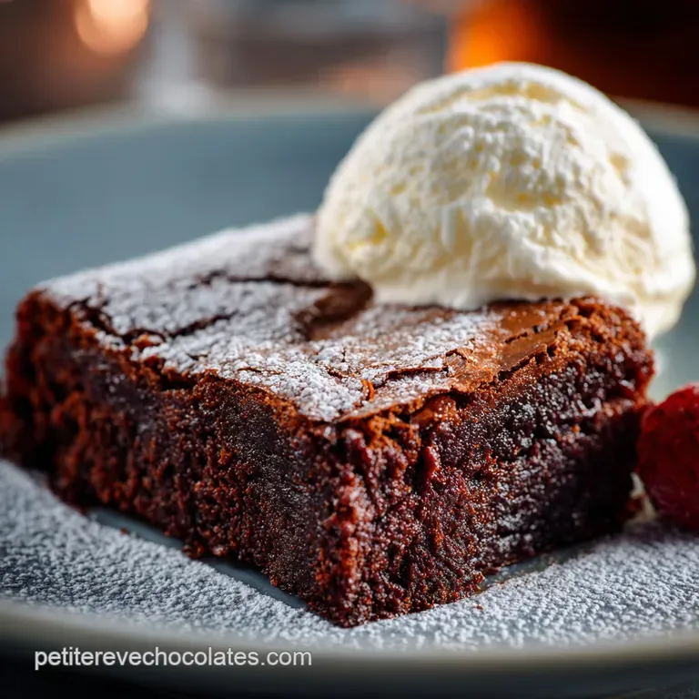 Le Secret Dune Cro&ucirc;te Craquel&eacute;e Brownie Sans Beurre Intens&eacute;ment Chocolat&eacute; presentation