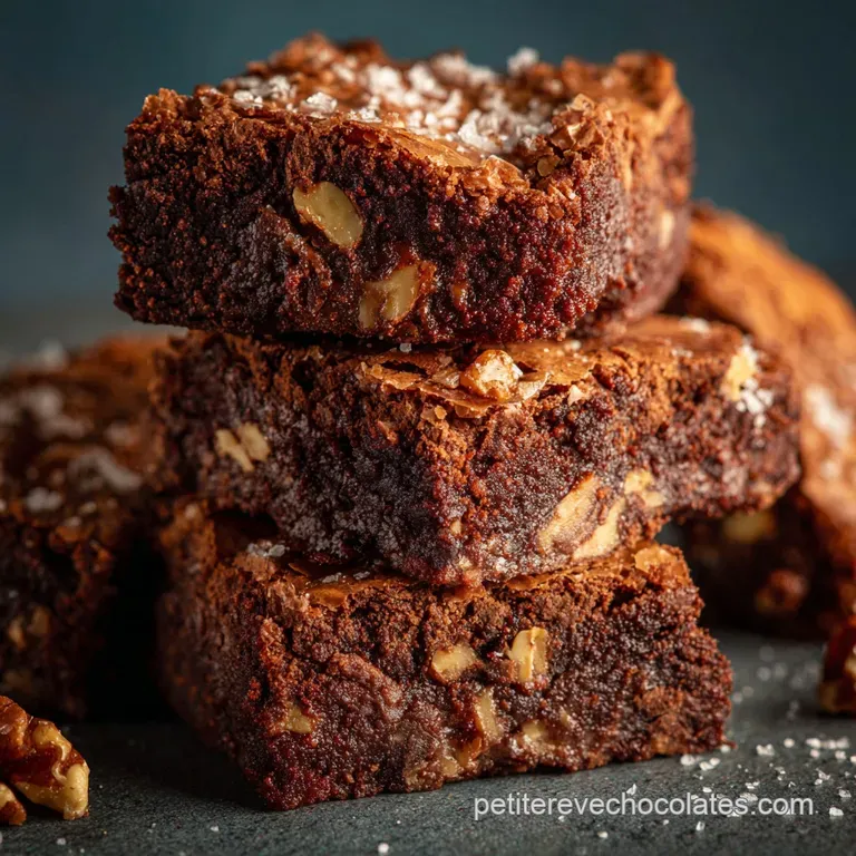 Brownies aux noix et chocolat le secret de la croûte craquelée et du Fudgy