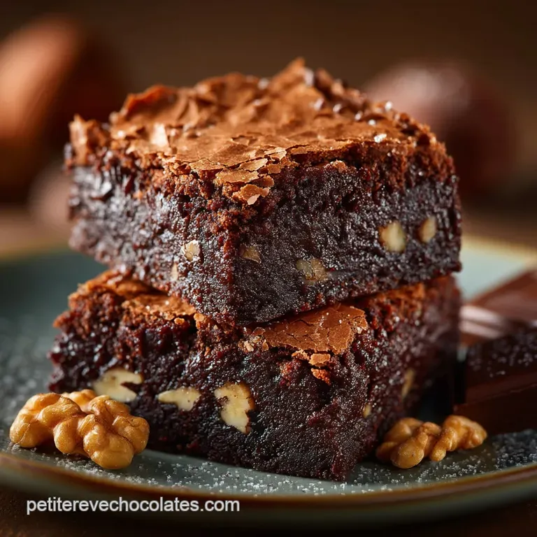 Le Carr&eacute; Parfait Brownies Fudgy Au Chocolat Noir Intense Et Noix Torr&eacute;fi&eacute;es presentation