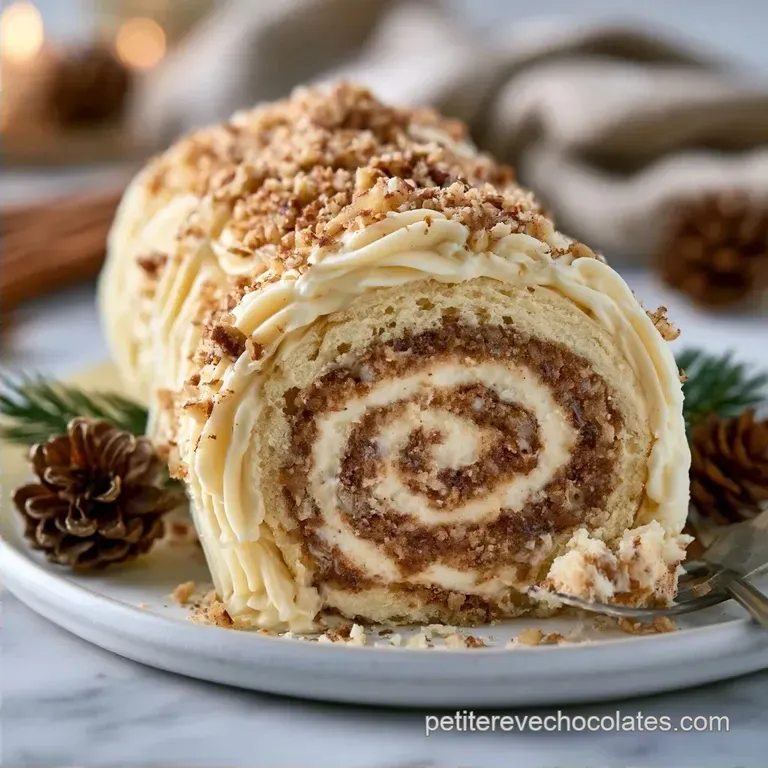 B&ucirc;che de No&euml;l Chocolat Blanc : C&oelig;ur Velout&eacute;