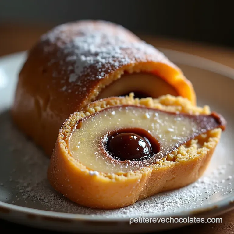 La Reine des Neiges Bûche Moelleuse PoireChocolat aux Noix Caramélisées