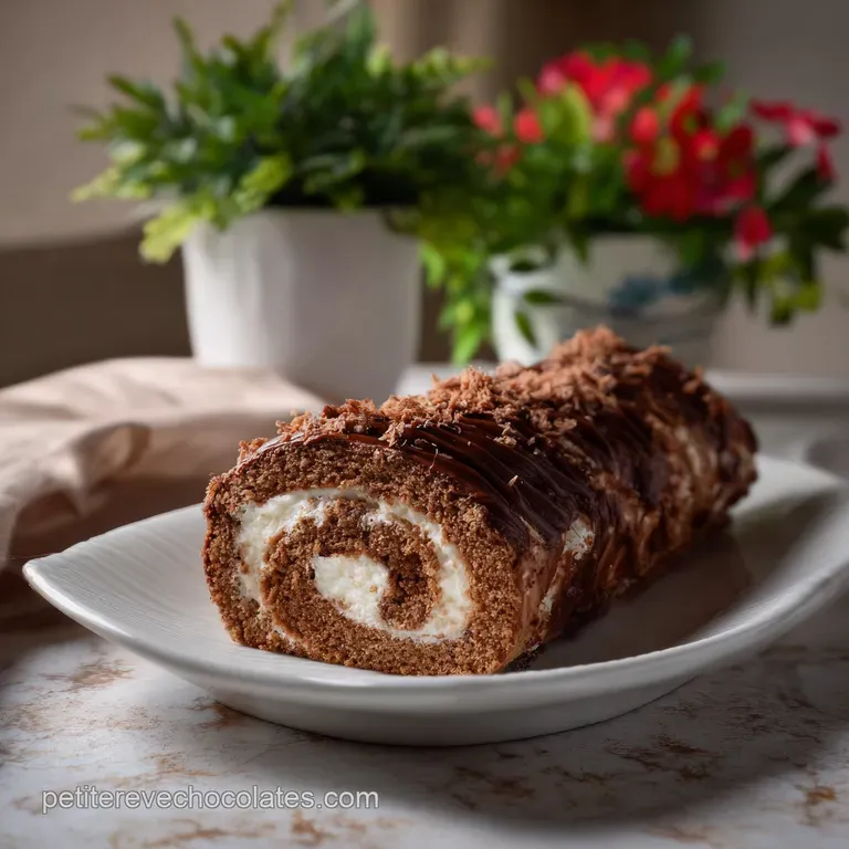 La Recette De La B&ucirc;che Roul&eacute;e Au Chocolat Empreinte