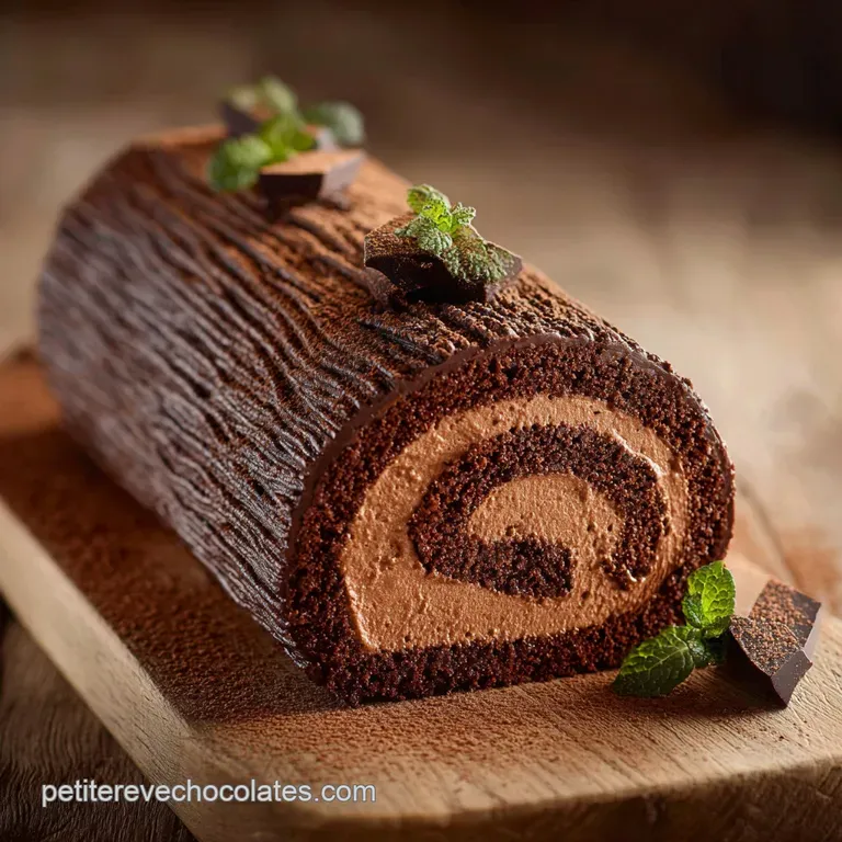 La Bûche au Chocolat Fondante LÉlégance Aérienne du Réveillon