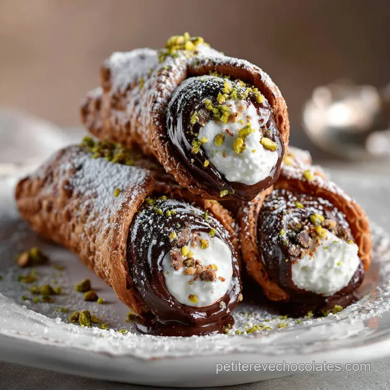 Cannoli au chocolat noir Ricotta et pépites la recette ultracroustillante