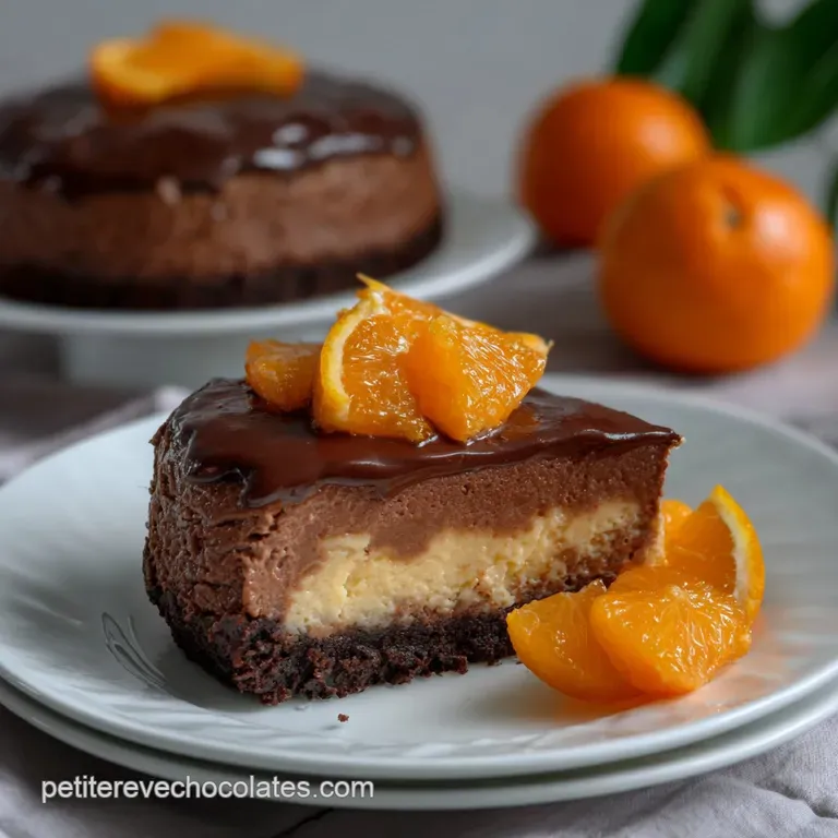 Chocolate Orange Cheesecake : Lultime G&acirc;teau Cr&eacute;meux presentation
