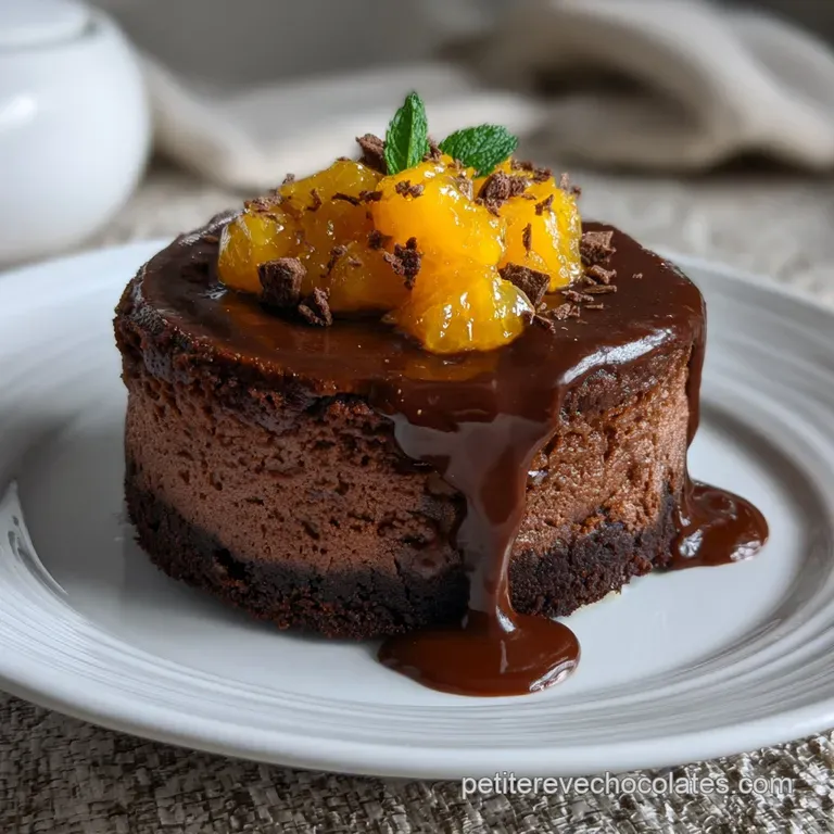 Chocolate Orange Cheesecake: Le Dessert D&eacute;cadent presentation