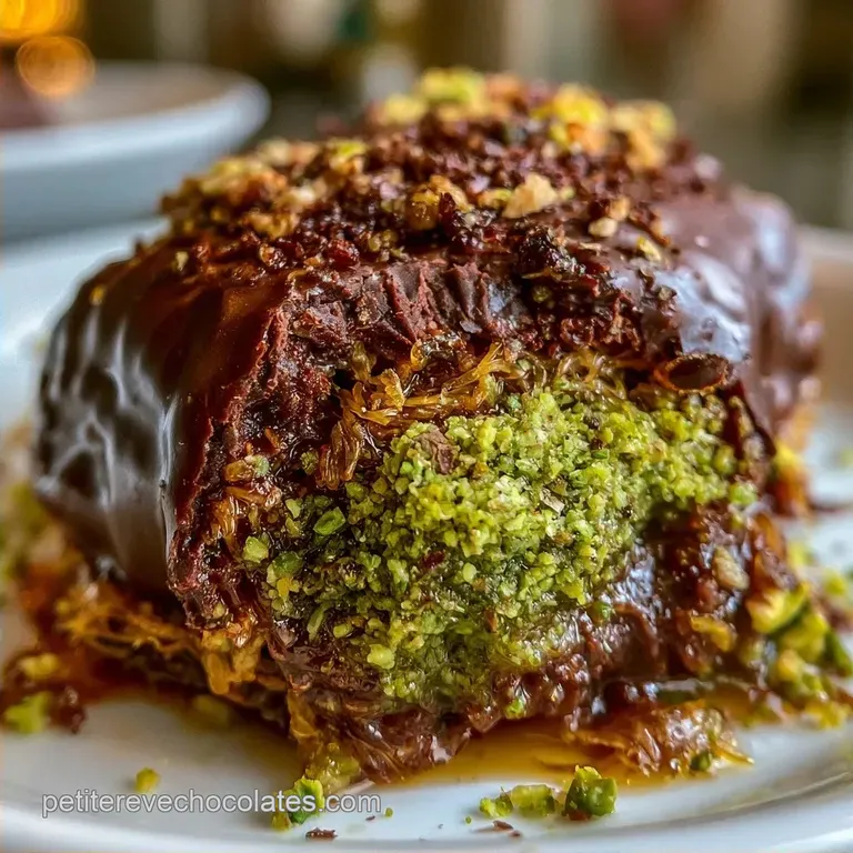 Chocolat Duba&iuml; Pistache Kada&iuml;f Maison