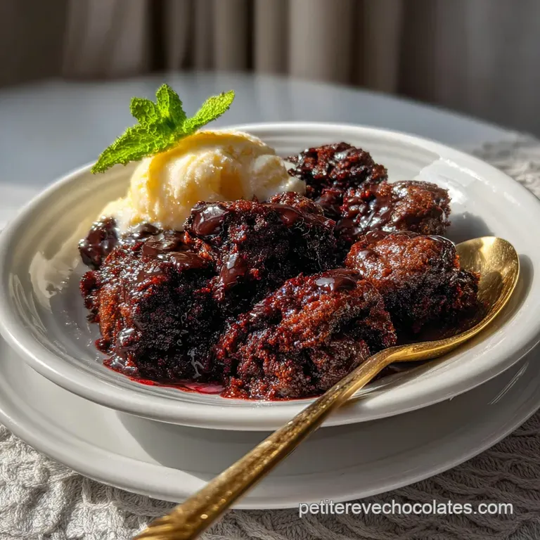 Chocolate Cobbler in the Crockpot : Le Moelleux Ultime presentation