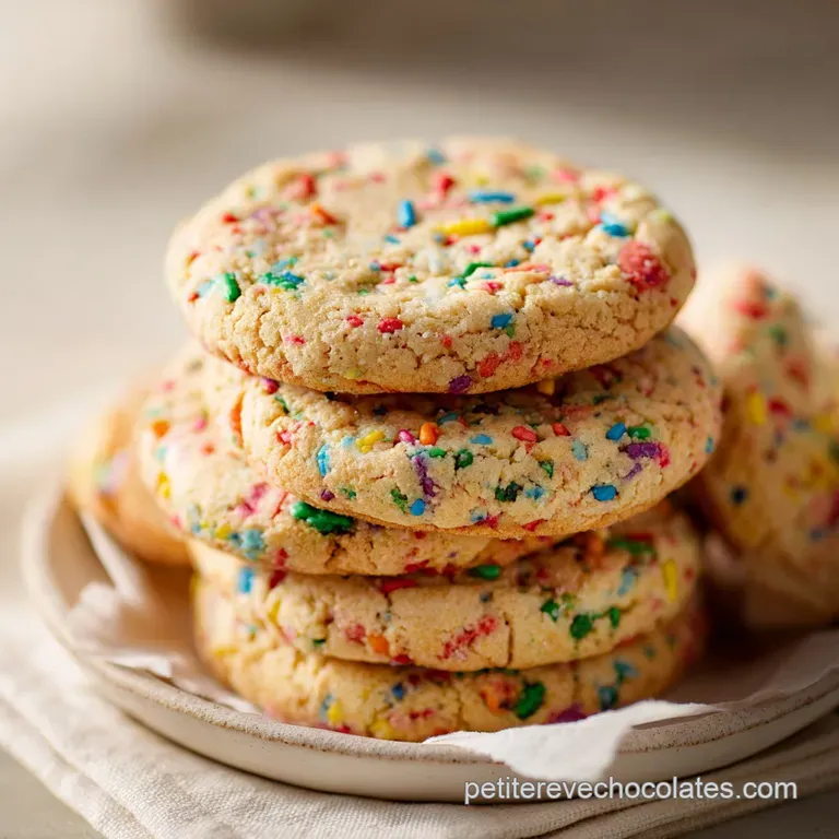 Stack of classic chocolate chip cookies served on a pristine white plate. Streaks of melted chocolate add a visual appeal.
