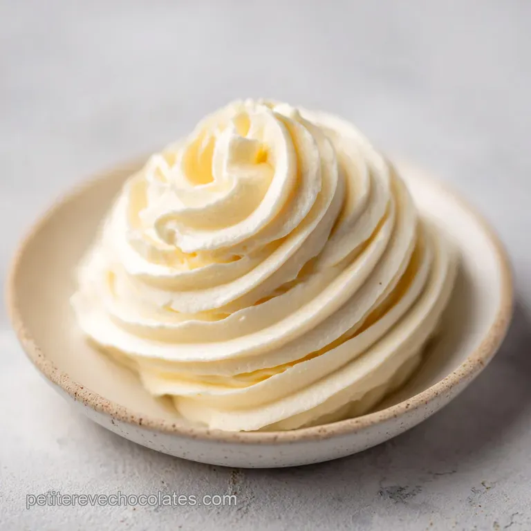 Elegant piped buttercream roses, soft and creamy, adorning a cupcake with delicate swirls, suggesting a sweet, melt-in-you...