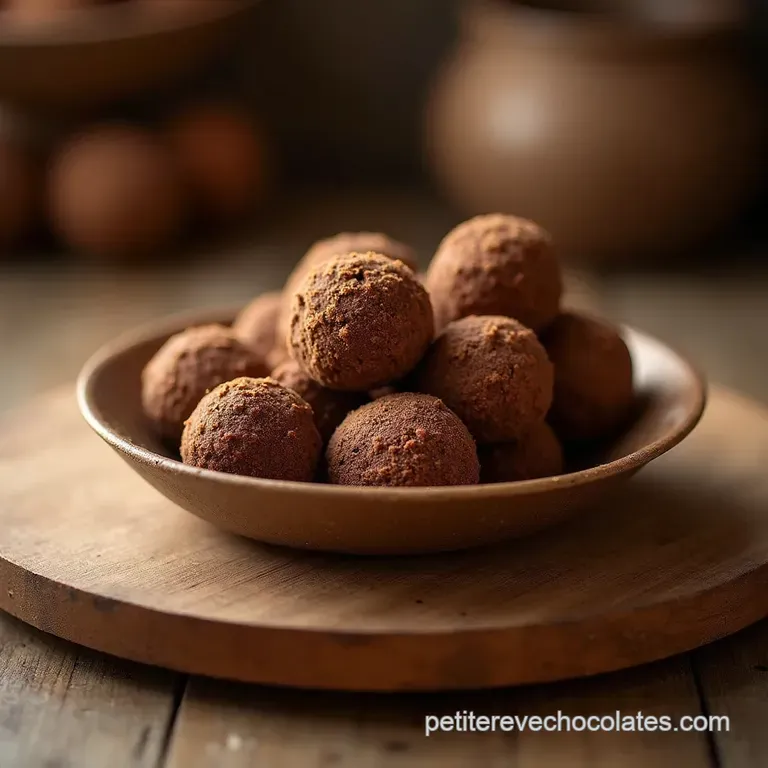 Les Vraies Crotte en Chocolat Truffes Rustiques au Cacao Intense presentation