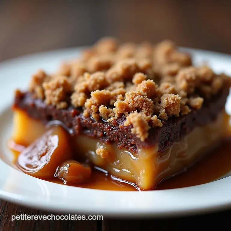 Crumble Moelleux Poires Épices Coque Croustillante au Cacao Intense