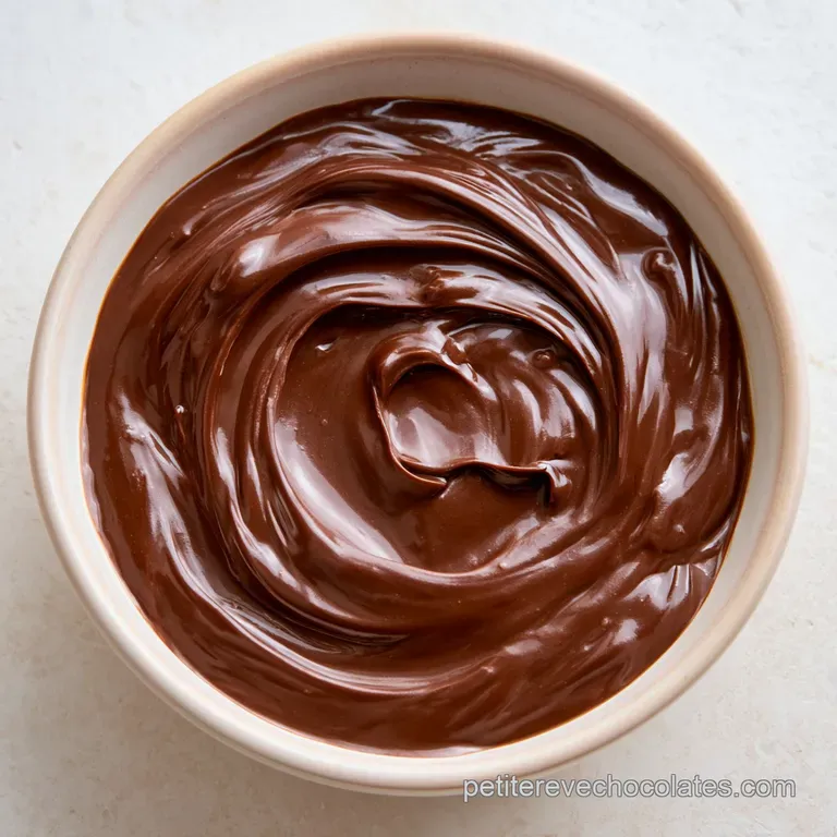 Une part de g&acirc;teau fondant au chocolat noir pos&eacute;e sur une assiette blanche avec une feuille de menthe fra&icirc;che.