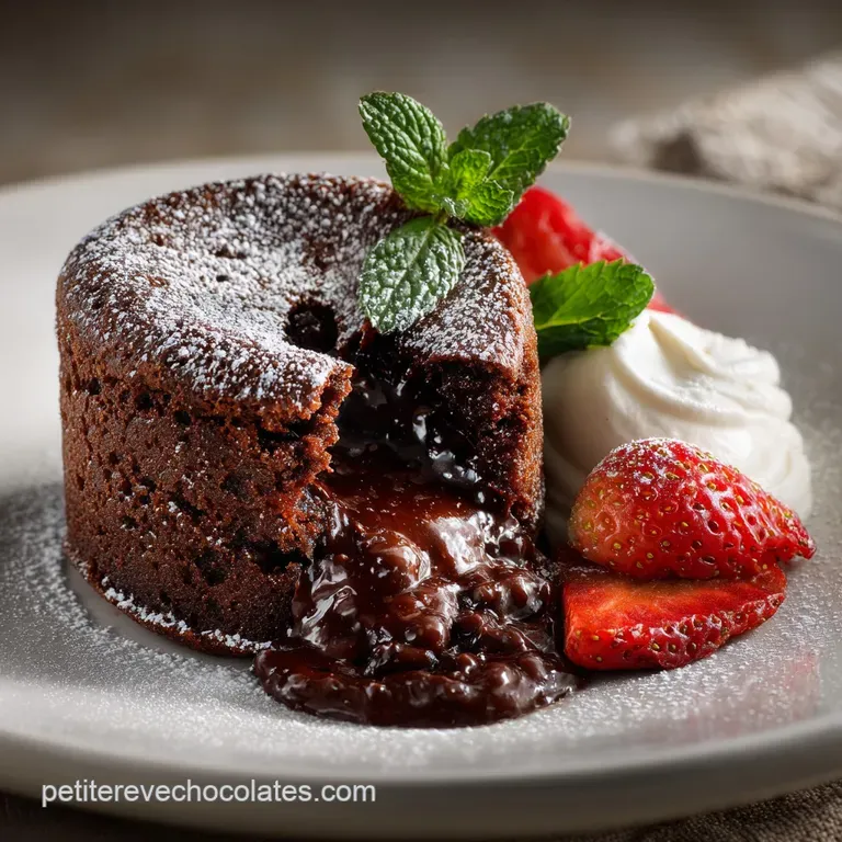 Dessert Au Chocolat Moelleux C&oelig;ur Coulant Et Son Secret De Cuisson presentation