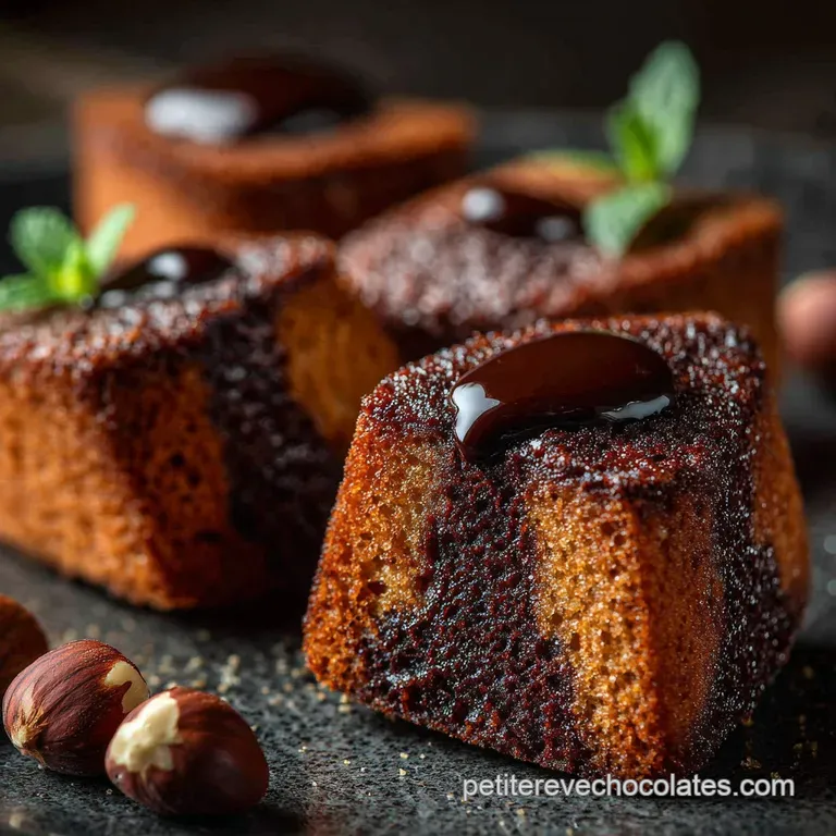 Financiers Au Chocolat Noir Fondants Et Leur Secret De Beurre Noisette presentation