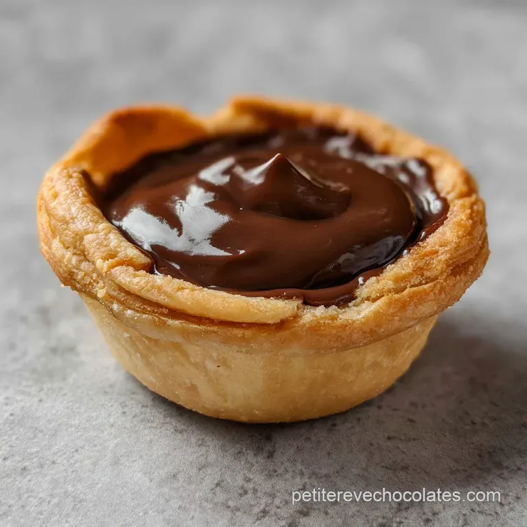 Part de g&acirc;teau cr&eacute;meux brun chocolat&eacute; sur porcelaine, napp&eacute;e d'un sirop brillant avec une baie rouge fra&icirc;che.