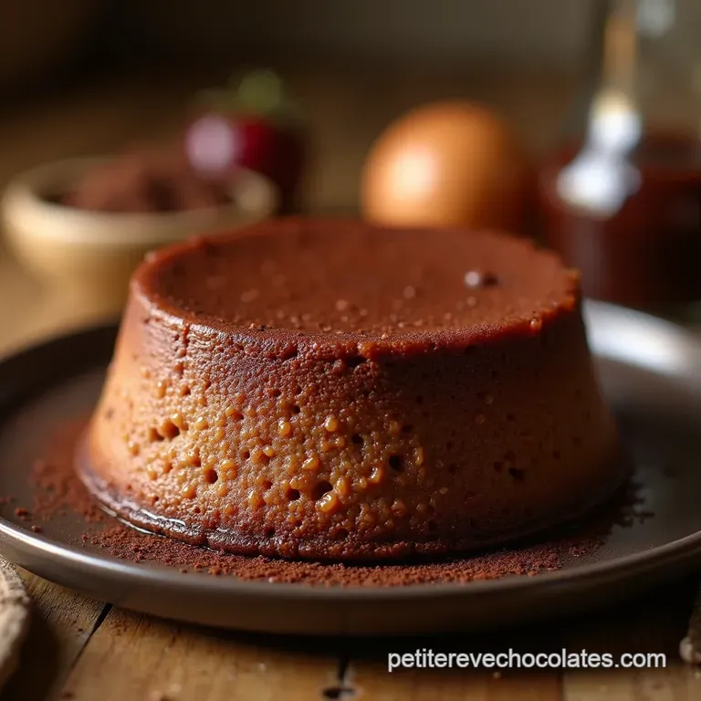 Le Flan Cacaoté de GrandMère Un Flan au Chocolat Intense et Velouté presentation